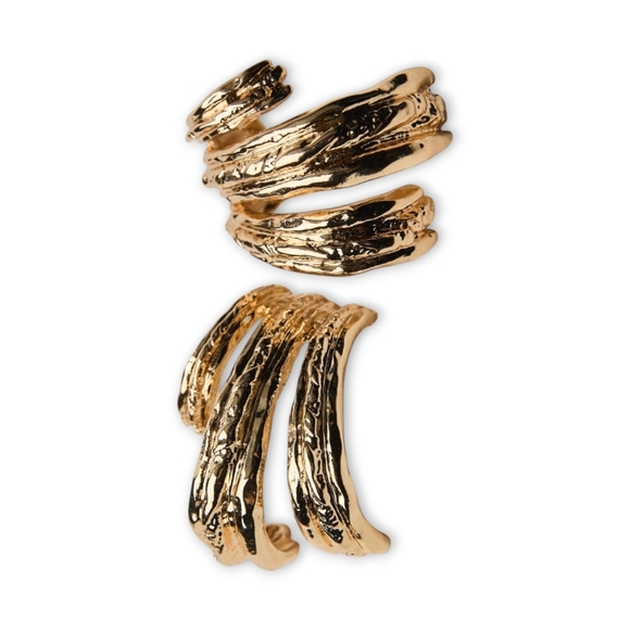 ZARA Triple Metal Earrings - Picture 7 of 12